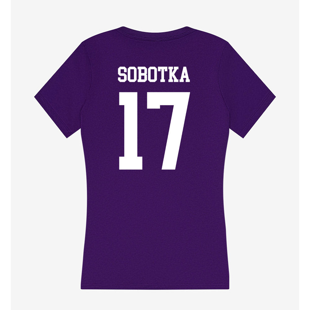 North Alabama - NCAA Women's Soccer : Charlotte Sobotka - Women's V-Neck T-Shirt-1