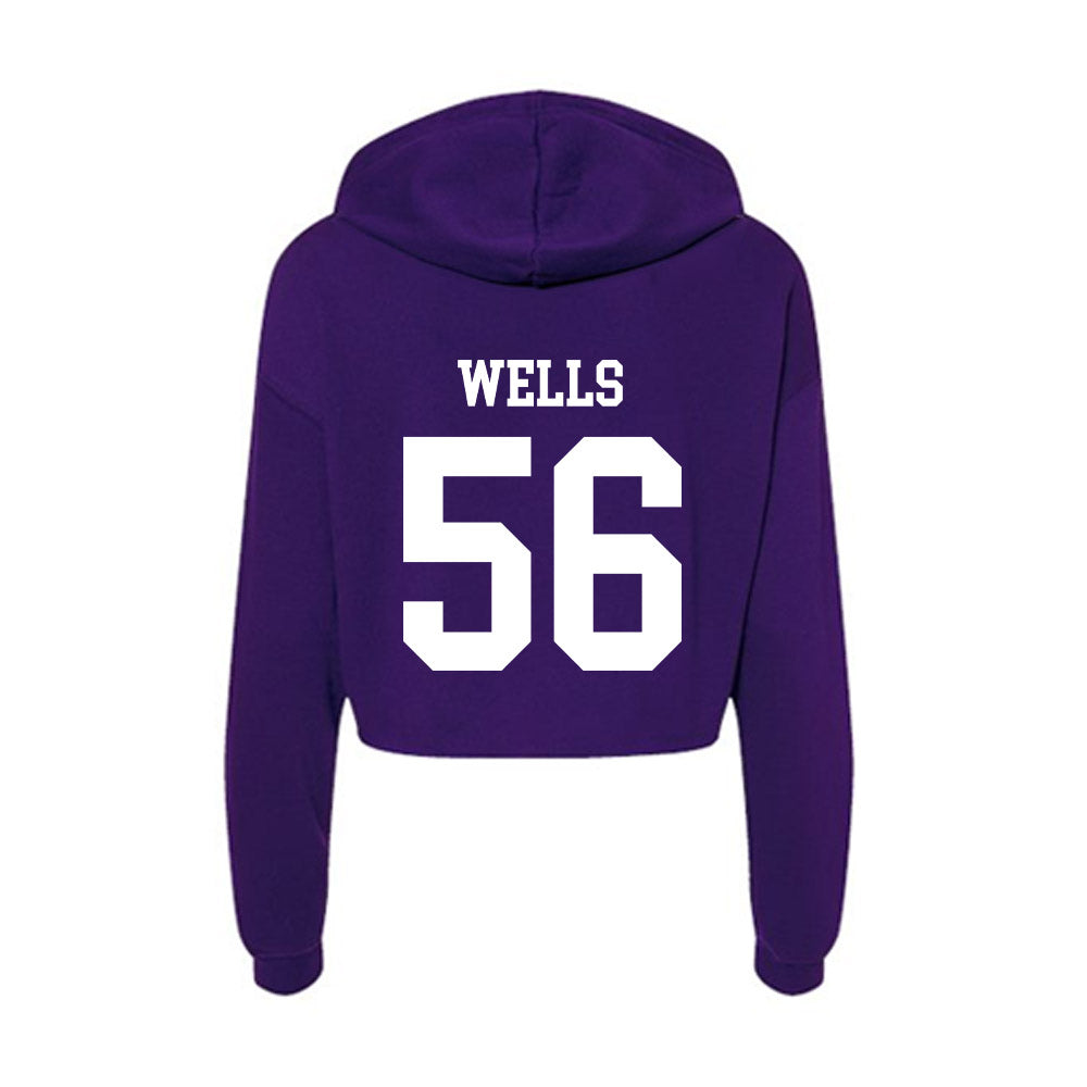 North Alabama - NCAA Football : Matthew Wells - Women's Crop Fleece Hoodie-1