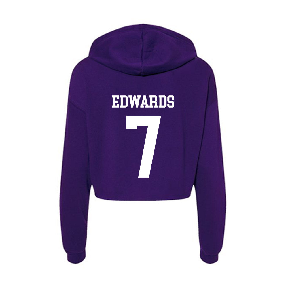 North Alabama - NCAA Football : Jalin Edwards - Women's Crop Fleece Hoodie-1