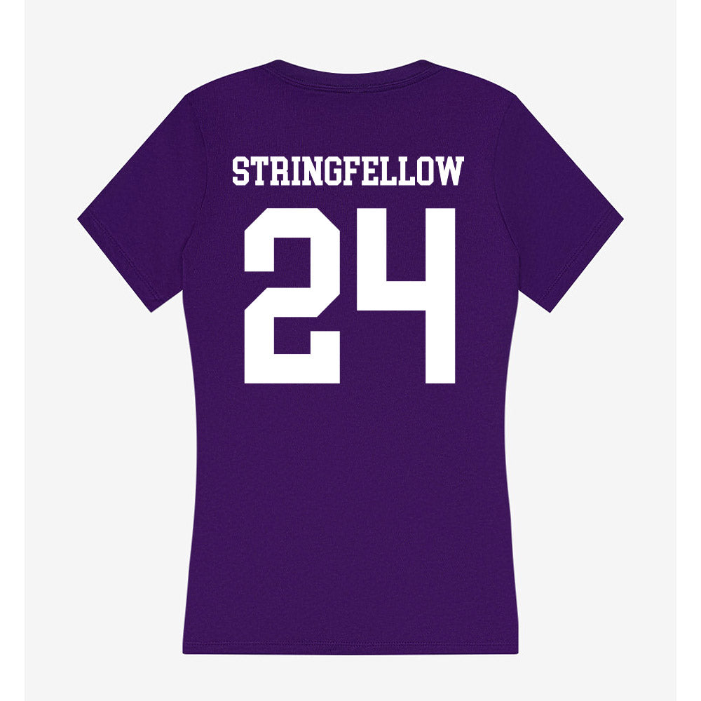 North Alabama - NCAA Women's Soccer : Kailey Stringfellow - Women's V-Neck T-Shirt-1