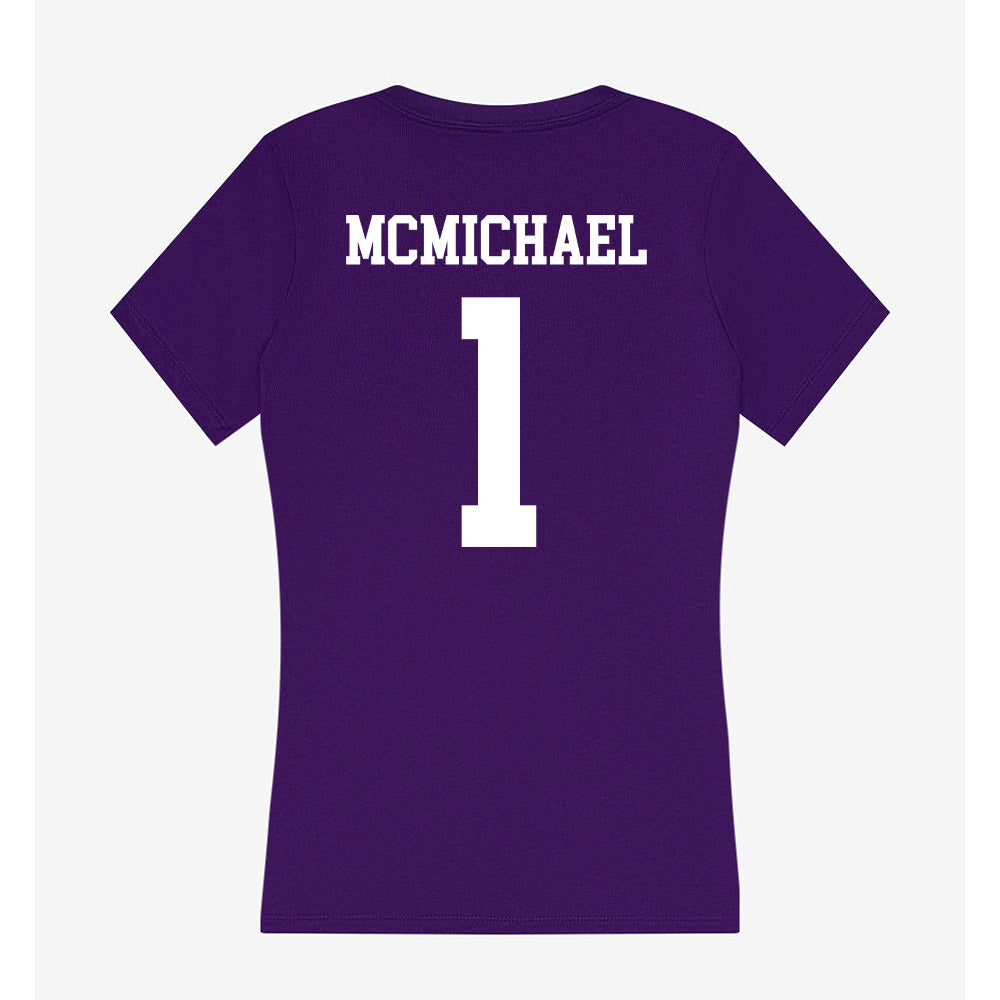 North Alabama - NCAA Women's Soccer : Presley McMichael - Women's V-Neck T-Shirt-1