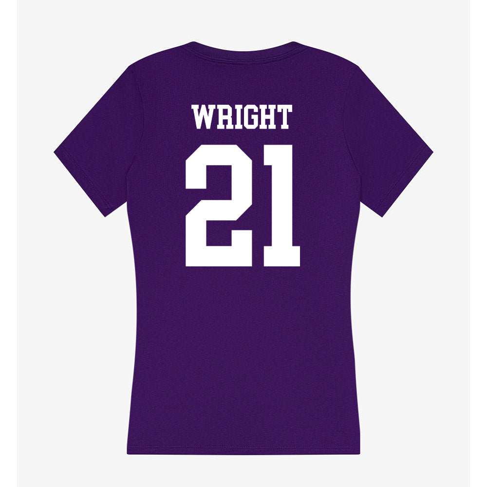 North Alabama - NCAA Softball : Emma Kate Wright - Women's V-Neck T-Shirt-1
