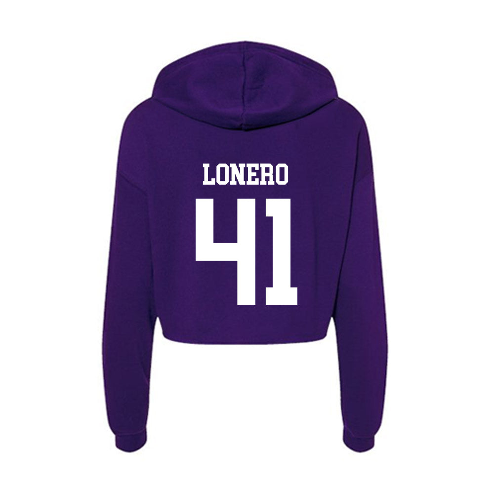 North Alabama - NCAA Baseball : Gio LoNero - Women's Crop Fleece Hoodie-1