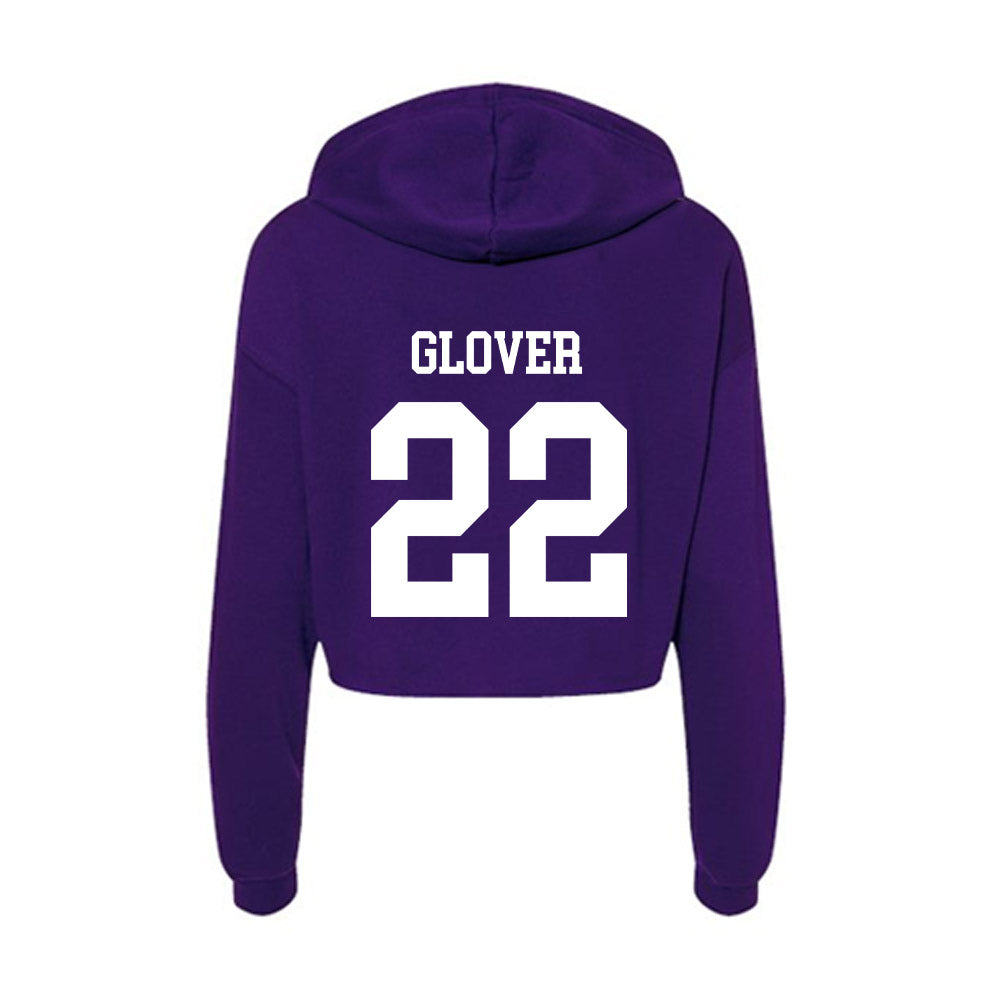 North Alabama - NCAA Football : Leo Glover - Women's Crop Fleece Hoodie-1