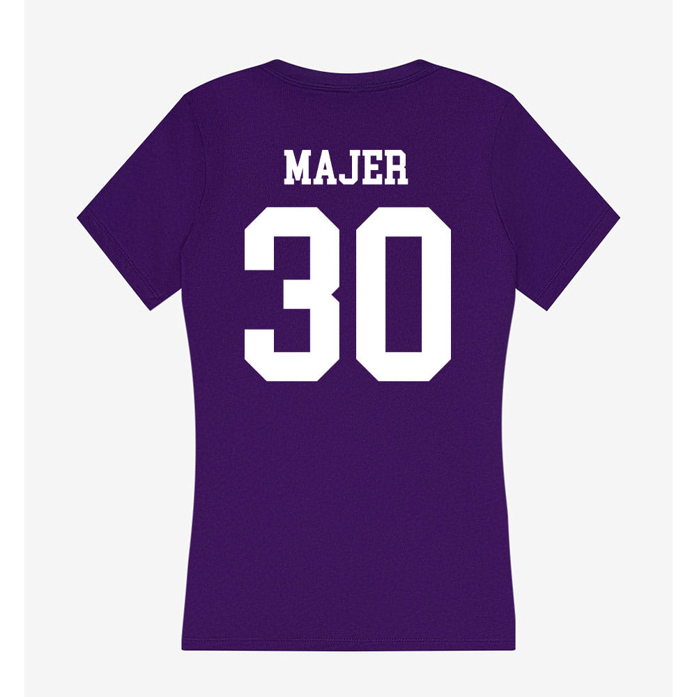 North Alabama - NCAA Baseball : Zakary Majer - Women's V-Neck T-Shirt-1