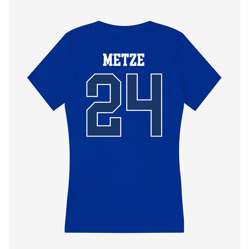 Drake - NCAA Football : Jake Metze - Women's V-Neck T-Shirt-1
