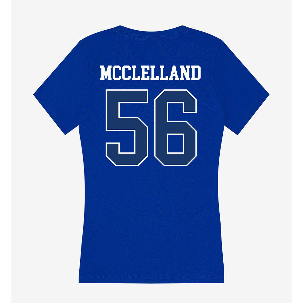 Drake - NCAA Football : Mason McClelland - Women's V-Neck T-Shirt-1