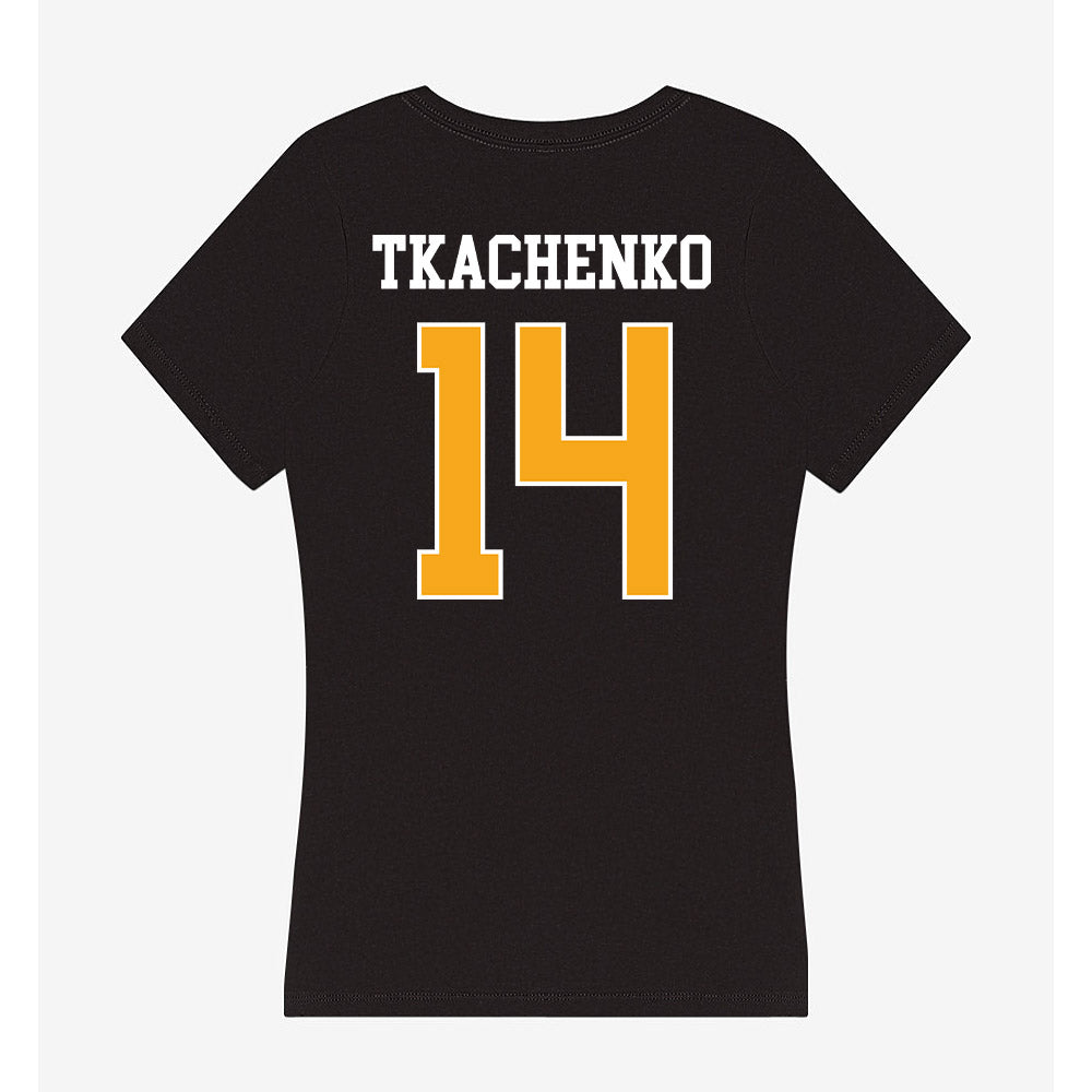 VCU - NCAA Women's Basketball : Tetiana Tkachenko - Women's V-Neck T-Shirt-1