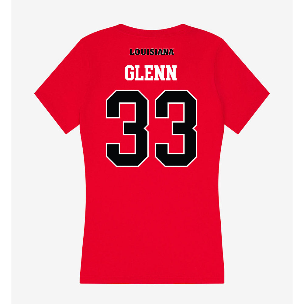 Louisiana - NCAA Women's Soccer : Carson Glenn - Women's V-Neck T-Shirt-1