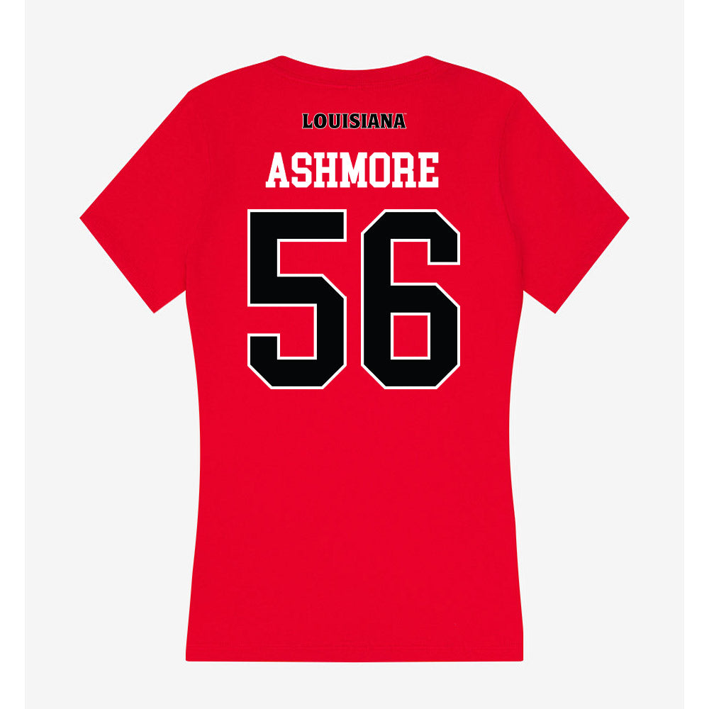 Louisiana - NCAA Football : Korbin Ashmore - Women's V-Neck T-Shirt-1