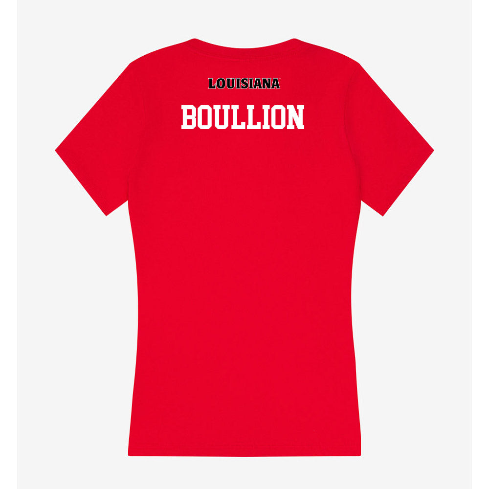 Louisiana - NCAA Women's Track & Field : Hannah Boullion - Women's V-Neck T-Shirt-1