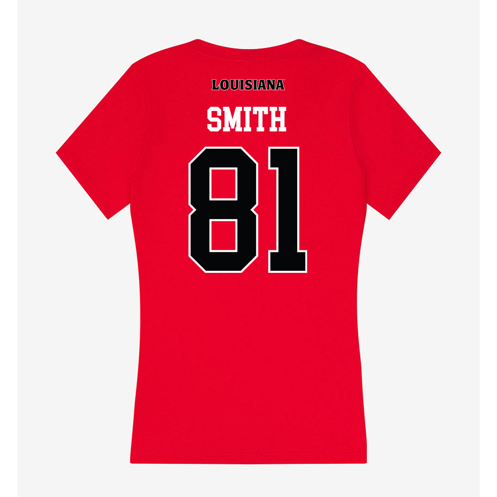 Louisiana - NCAA Football : Jaiden Smith - Women's V-Neck T-Shirt-1