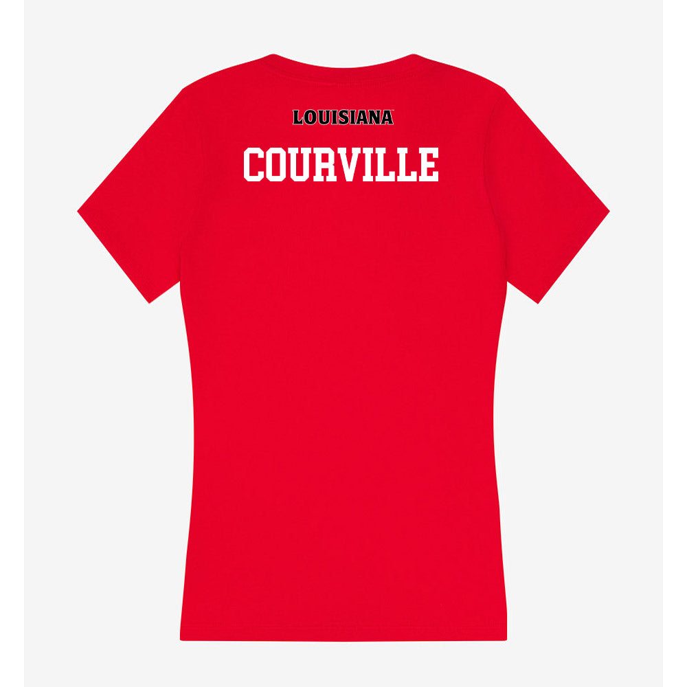 Louisiana - NCAA Women's Track & Field : Juliana Courville - Women's V-Neck T-Shirt-1