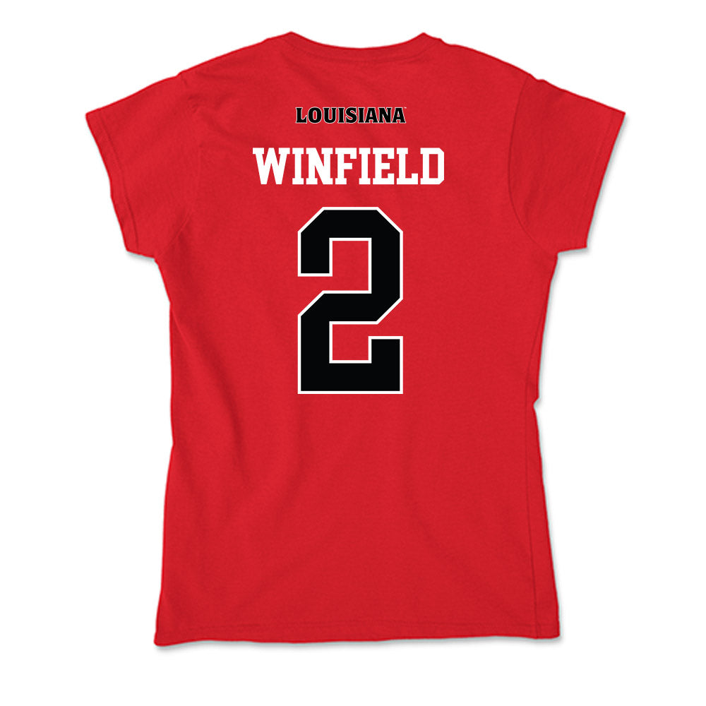 Louisiana - NCAA Football : Lunch Winfield - Soft Style Women’s T-Shirt-1