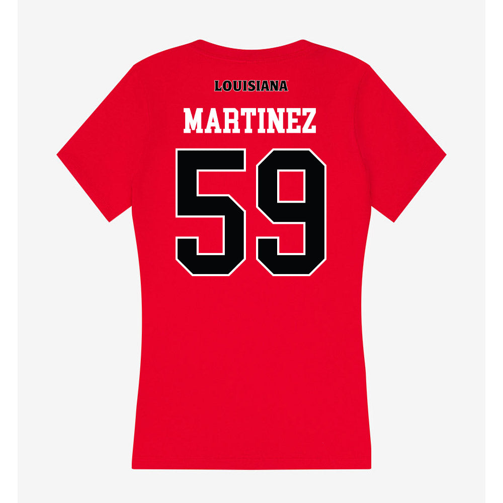 Louisiana - NCAA Football : Andrew Martinez - Women's V-Neck T-Shirt-1