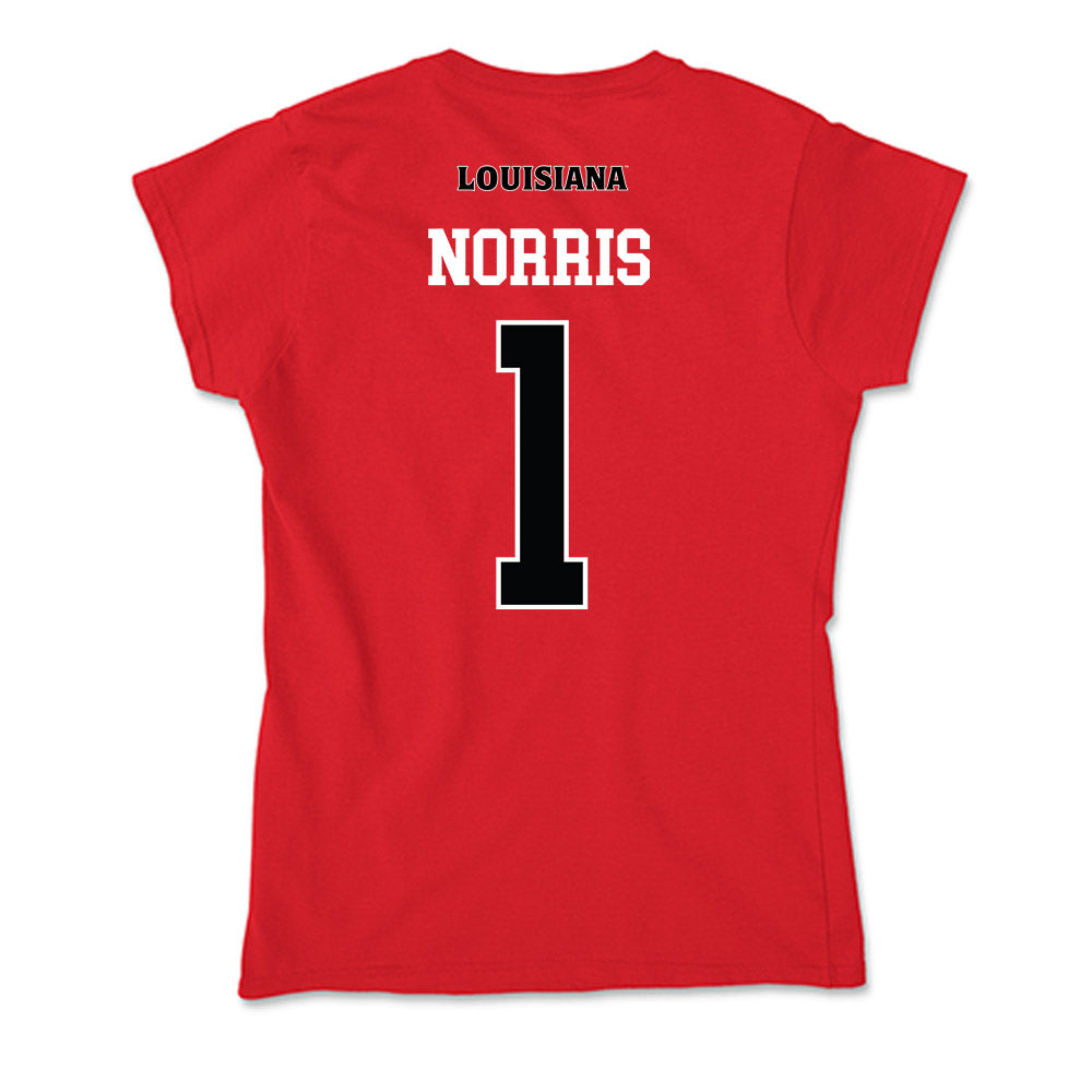 Louisiana - NCAA Women's Basketball : Kahlen Norris - Soft Style Women’s T-Shirt-1