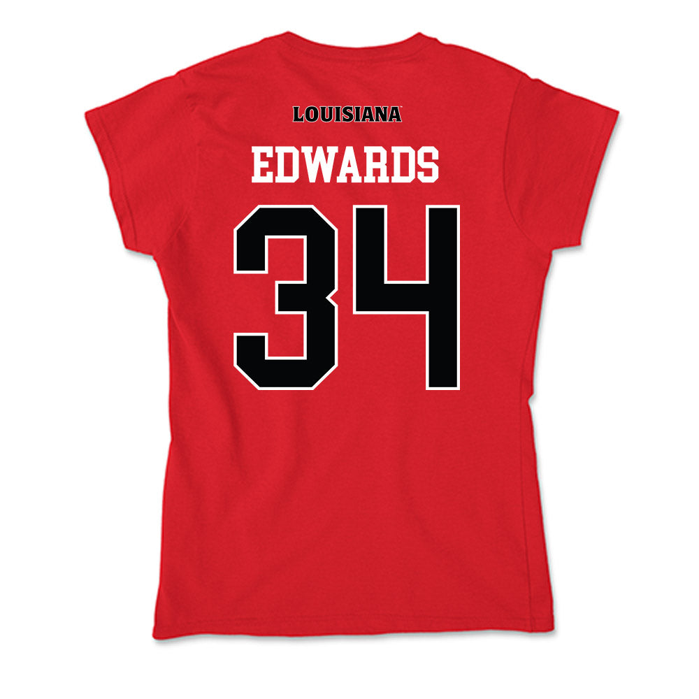 Louisiana - NCAA Football : kailep Edwards - Soft Style Women’s T-Shirt-1
