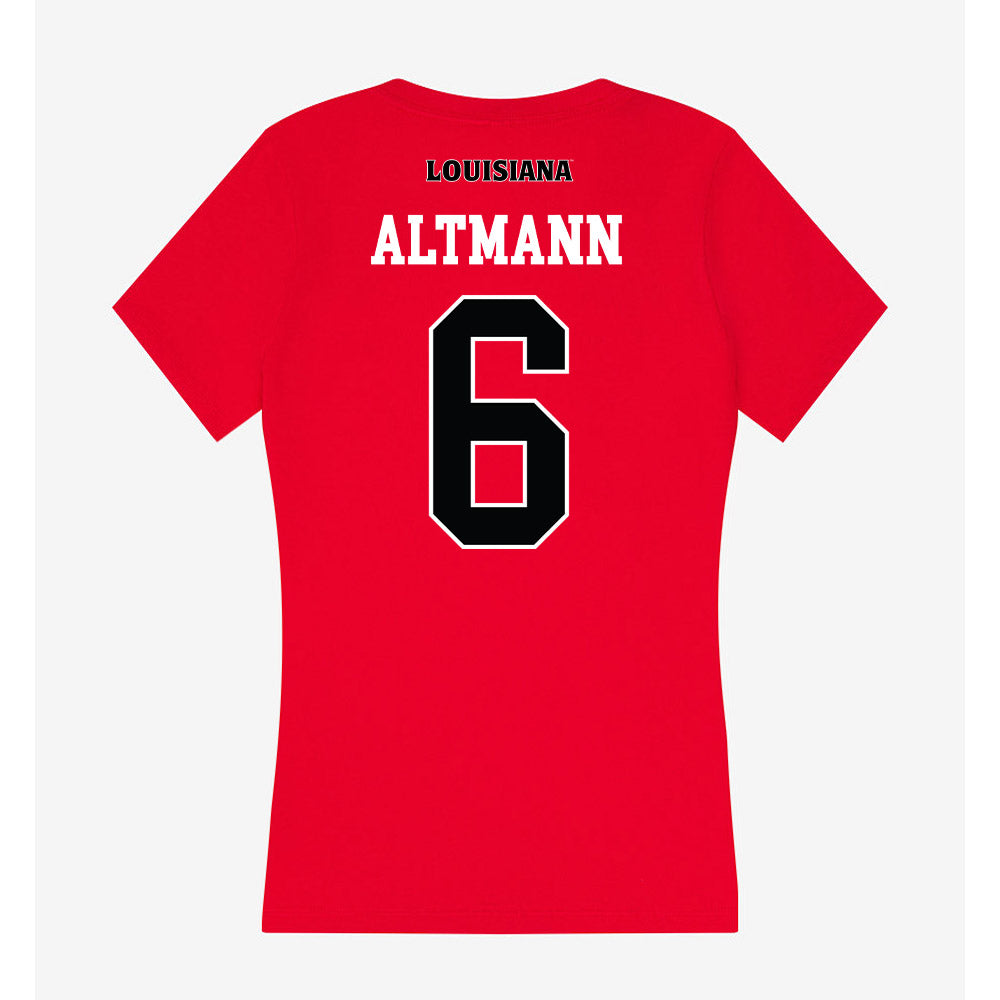 Louisiana - NCAA Football : Sam Altmann - Women's V-Neck T-Shirt-1