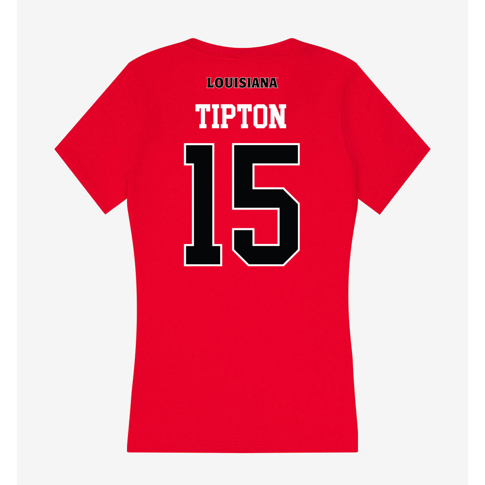 Louisiana - NCAA Softball : Julianne Tipton - Women's V-Neck T-Shirt-1