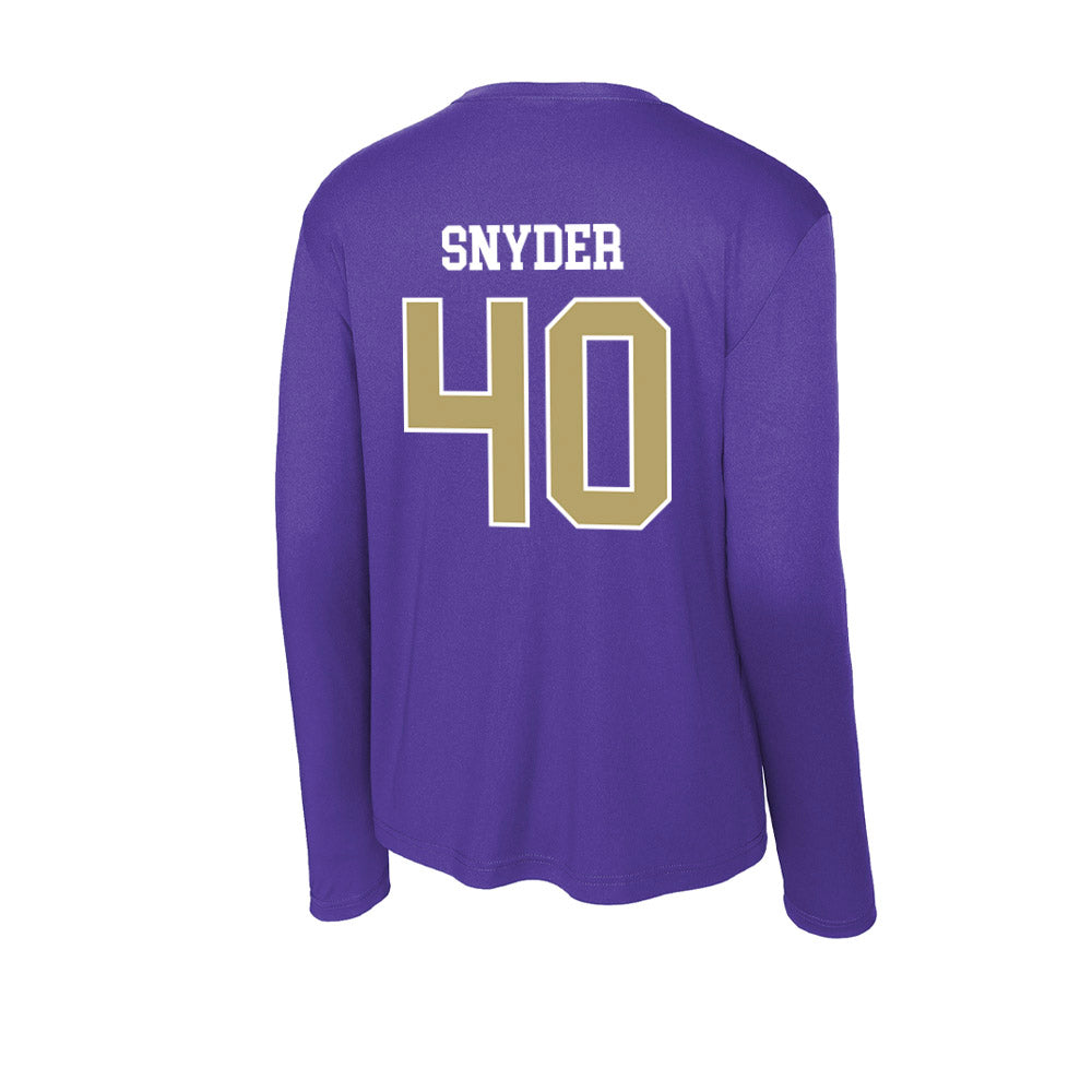 JMU - NCAA Football : Jackson Snyder - Activewear Long Sleeve T-Shirt-1