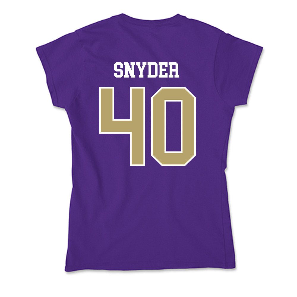 JMU - NCAA Football : Jackson Snyder - Soft Style Women’s T-Shirt-1