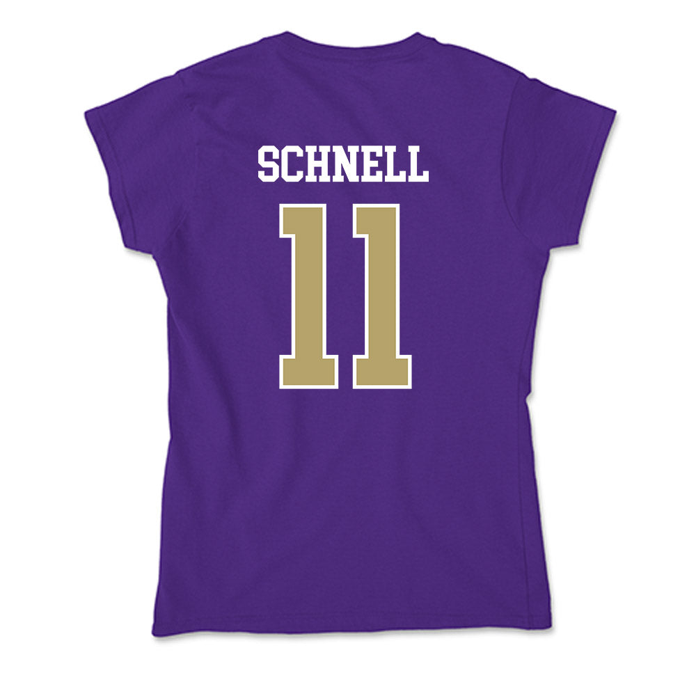 JMU - NCAA Women's Volleyball : Sarah Schnell - Soft Style Women’s T-Shirt-1