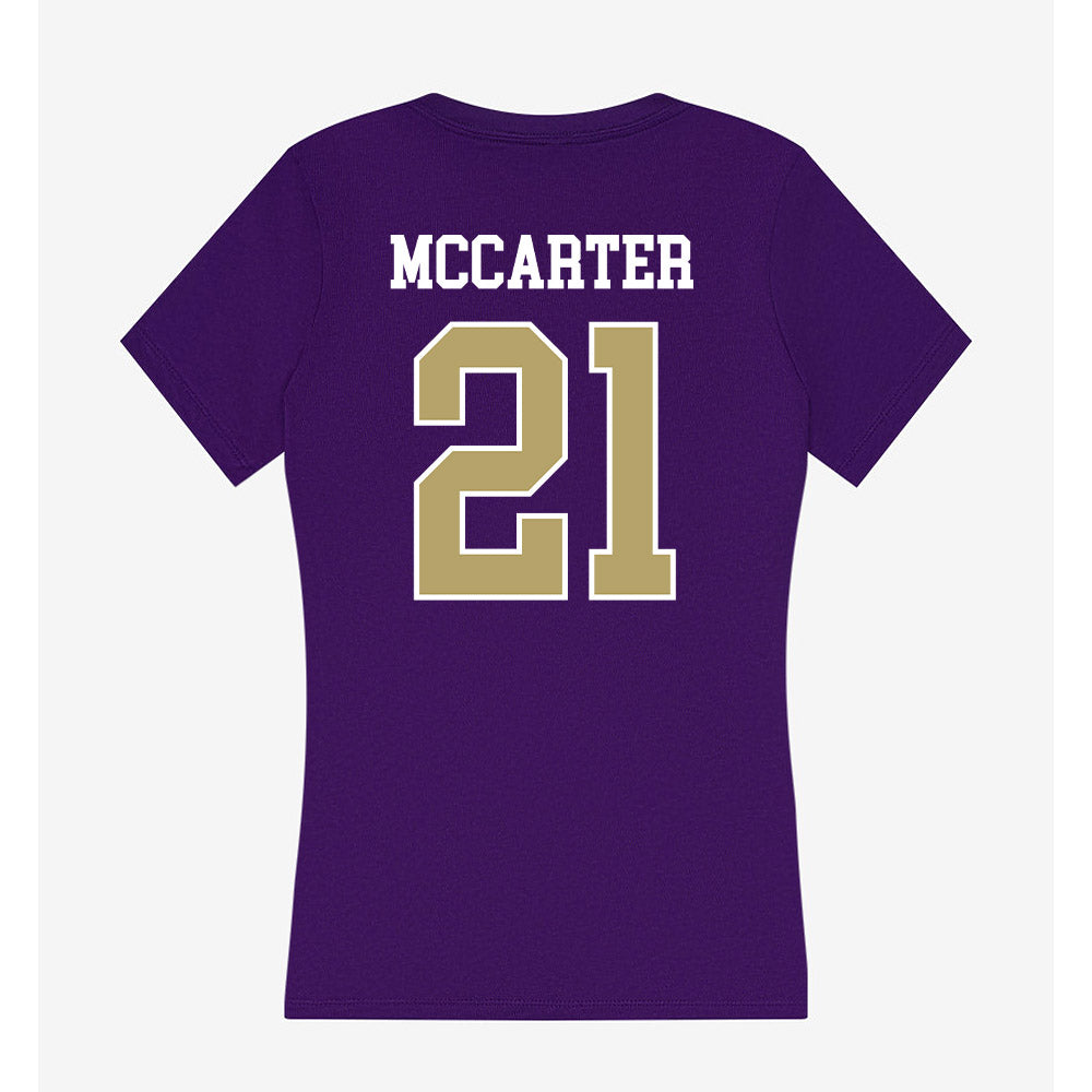 JMU - NCAA Football : Jackson McCarter - Women's V-Neck T-Shirt-1