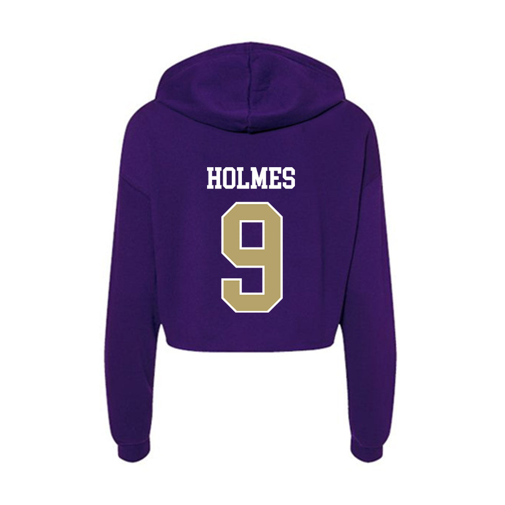 JMU - NCAA Football : Xavier Holmes - Women's Crop Fleece Hoodie-1