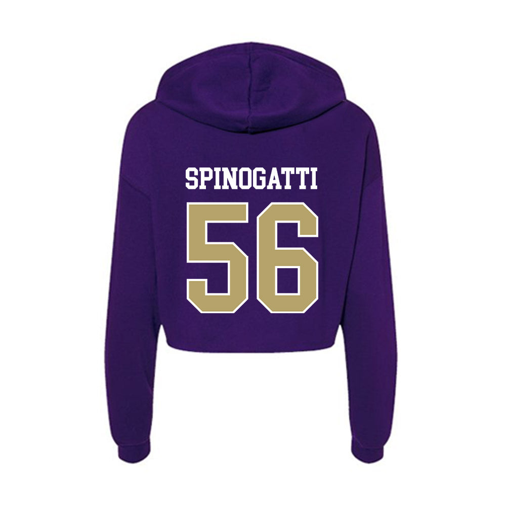 JMU - NCAA Football : Drew Spinogatti - Women's Crop Fleece Hoodie-1