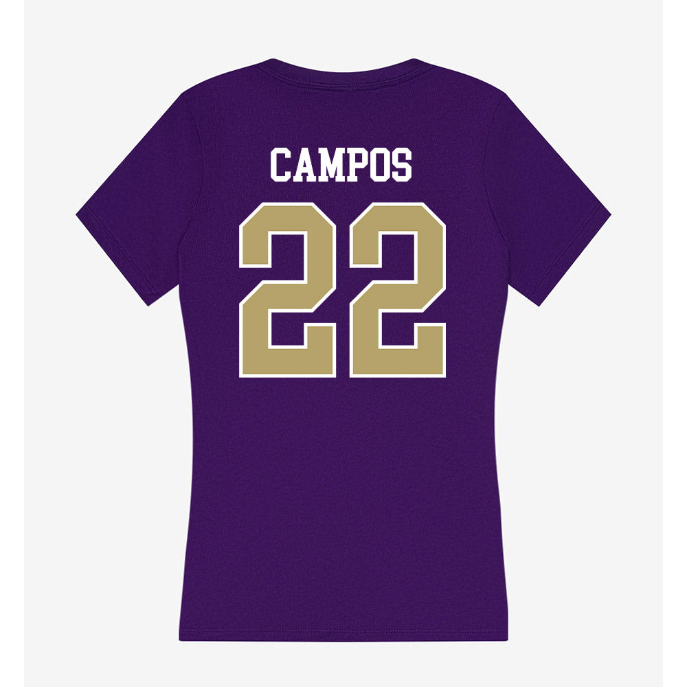 JMU - NCAA Baseball : Trey Campos - Women's V-Neck T-Shirt-1