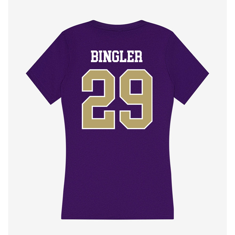 JMU - NCAA Baseball : Alex Bingler - Women's V-Neck T-Shirt-1