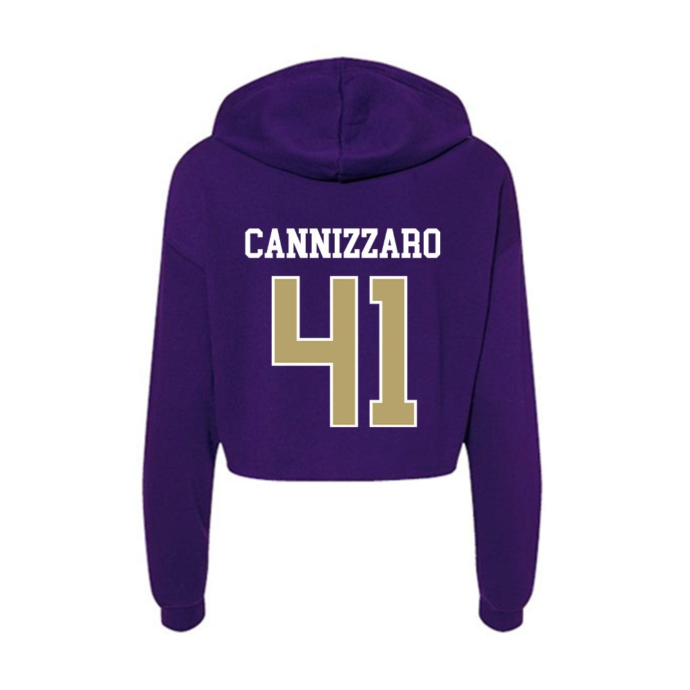 JMU - NCAA Baseball : Jack Cannizzaro - Women's Crop Fleece Hoodie-1