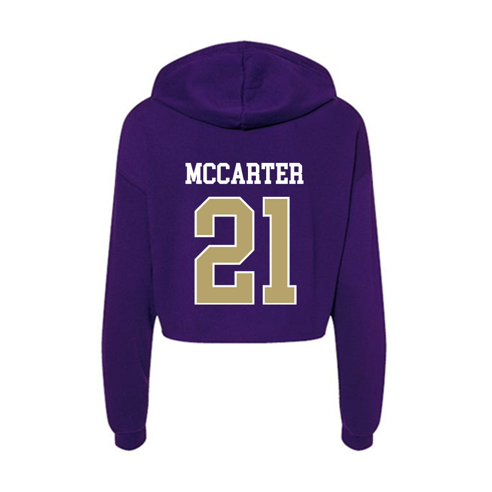 JMU - NCAA Football : Jackson McCarter - Women's Crop Fleece Hoodie-1