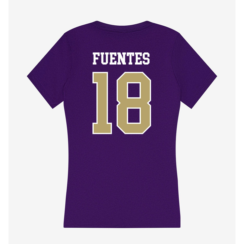 JMU - NCAA Men's Soccer : Lucho Fuentes - Women's V-Neck T-Shirt-1
