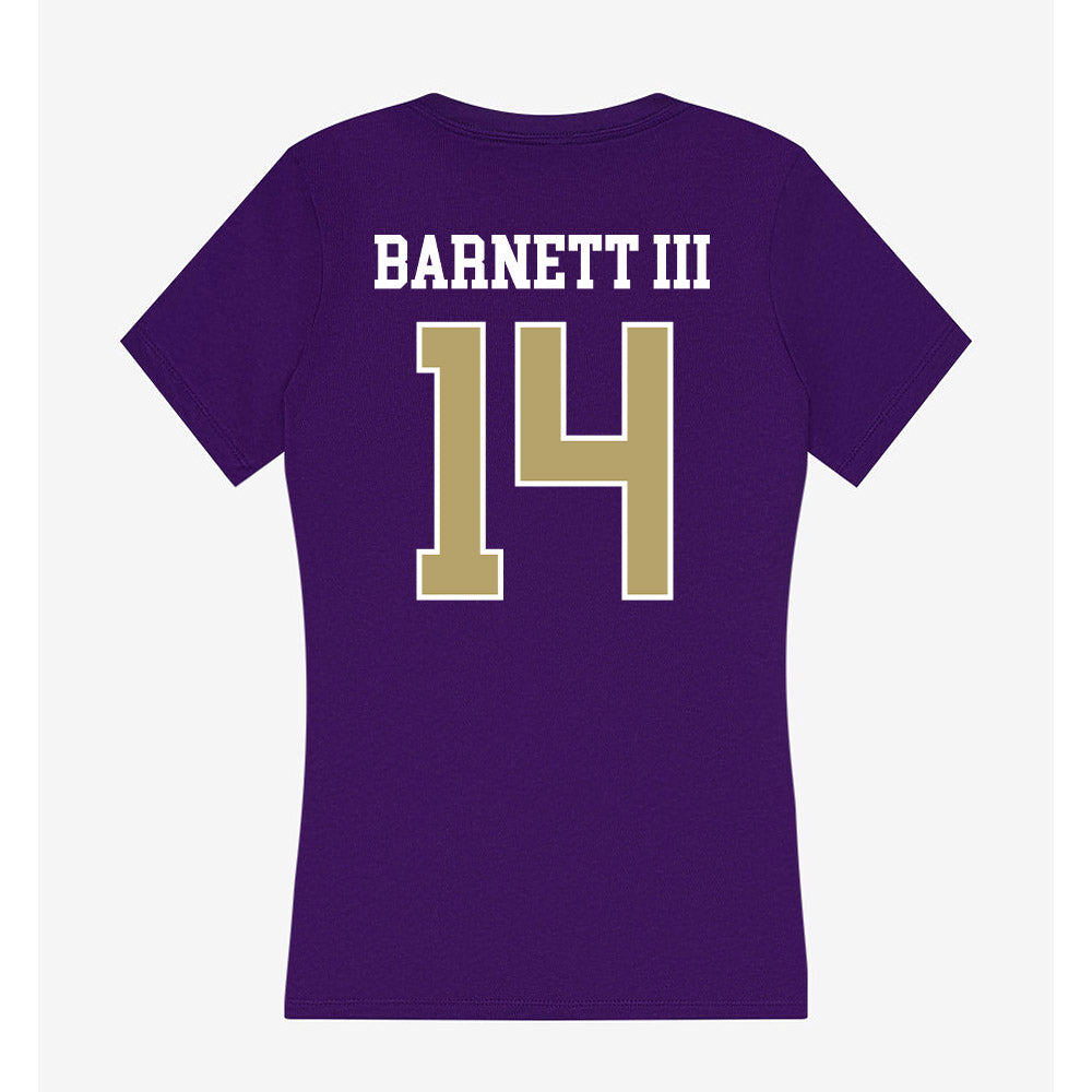 JMU - NCAA Football : Alonza Barnett III - Women's V-Neck T-Shirt-1