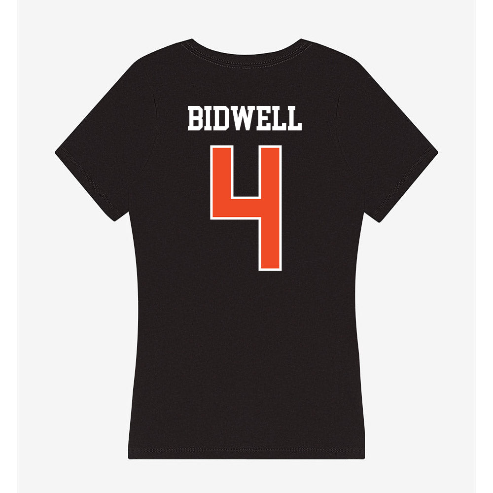 Campbell - NCAA Men's Basketball : Broc Bidwell - Women's V-Neck T-Shirt-1