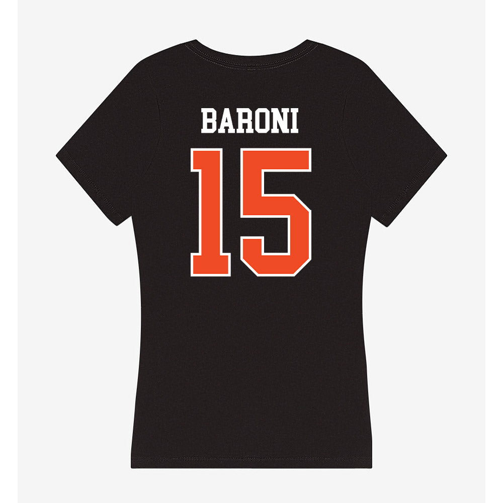 Campbell - NCAA Softball : Cassiti Baroni - Women's V-Neck T-Shirt-1