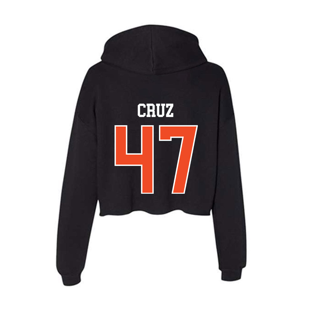 Campbell - NCAA Baseball : Gabriel Cruz - Women's Crop Fleece Hoodie-1