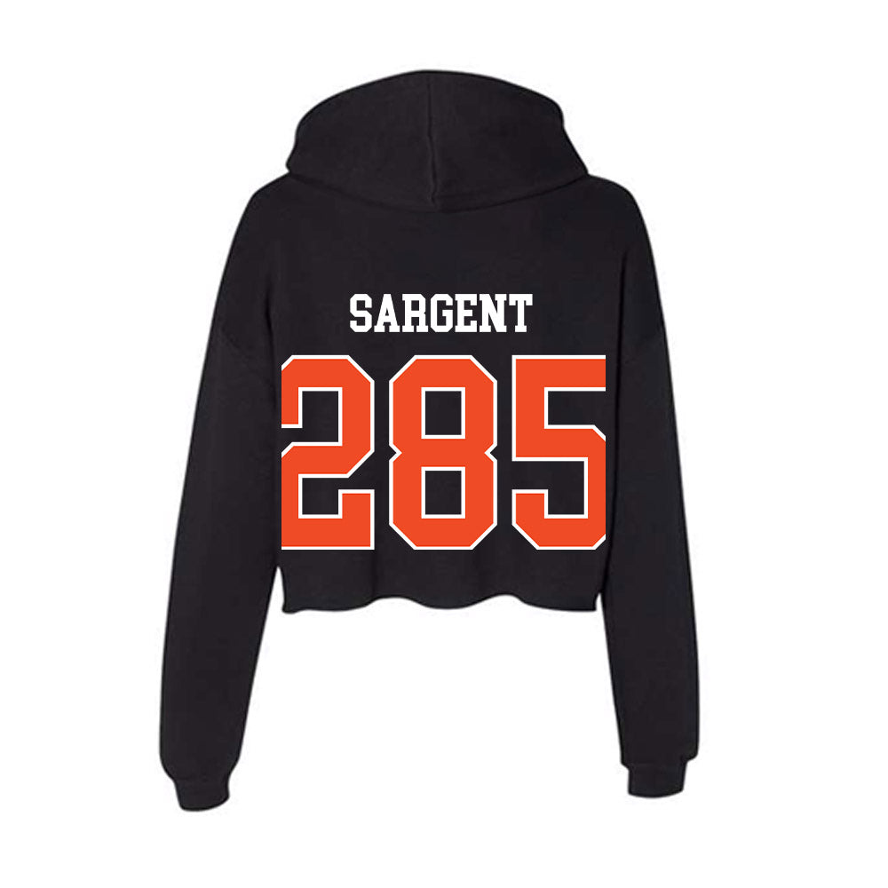 Campbell - NCAA Wrestling : Landon Sargent - Women's Crop Fleece Hoodie-1