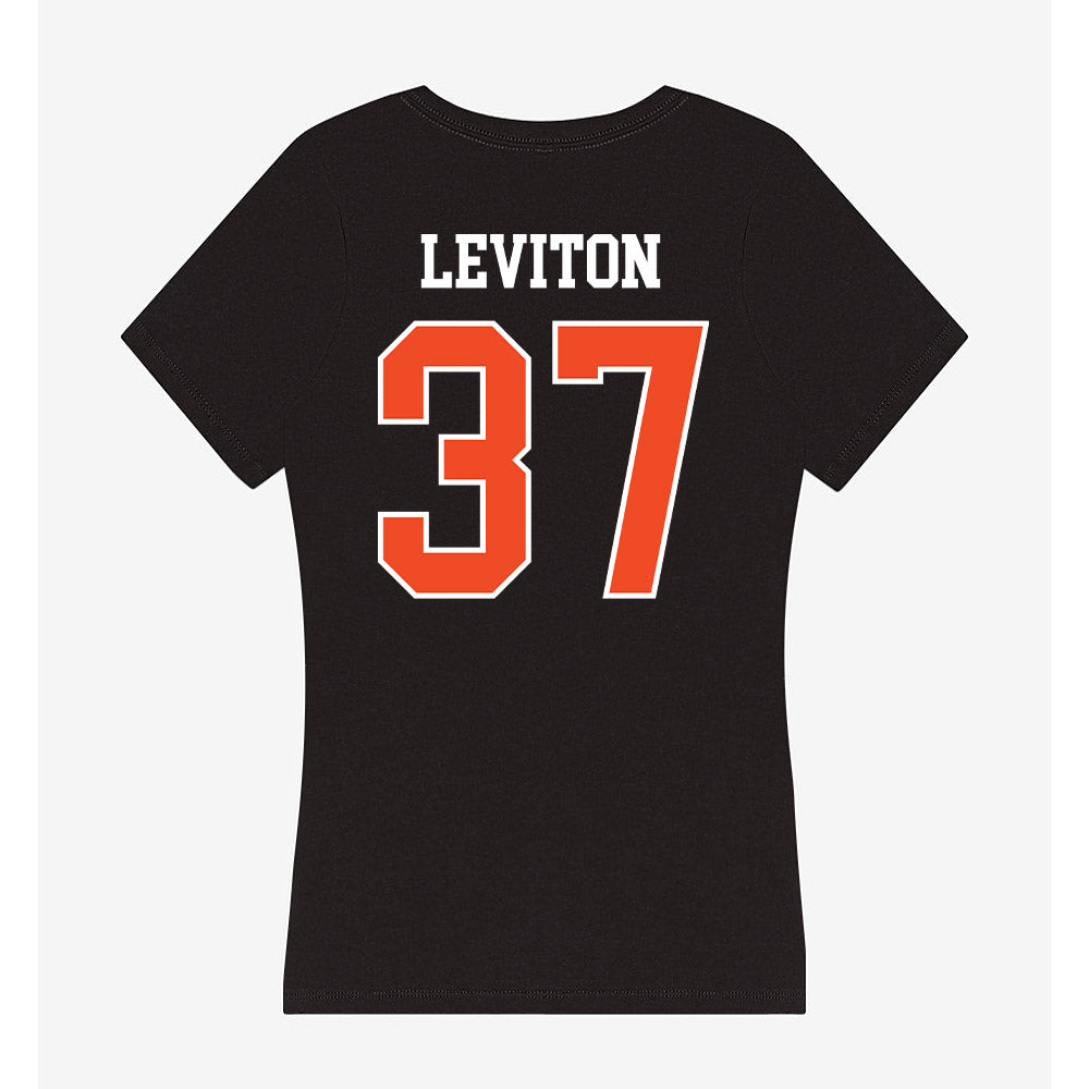 Campbell - NCAA Men's Soccer : Max Leviton - Women's V-Neck T-Shirt-1