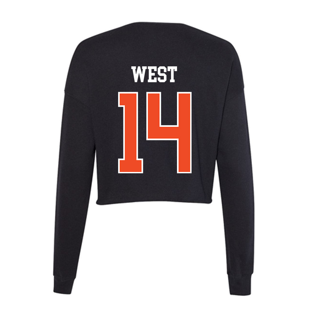 Campbell - NCAA Football : Jed West - Women's Cropped Crew Fleece-1