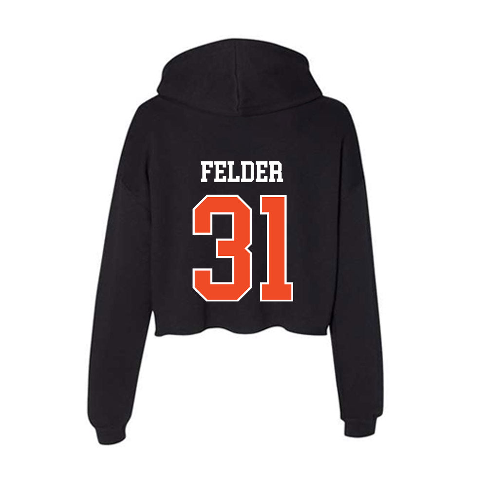 Campbell - NCAA Football : Kado Felder - Women's Crop Fleece Hoodie-1