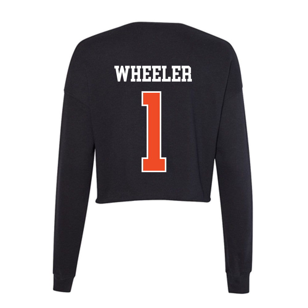 Campbell - NCAA Women's Volleyball : Lauren Wheeler - Women's Cropped Crew Fleece-1