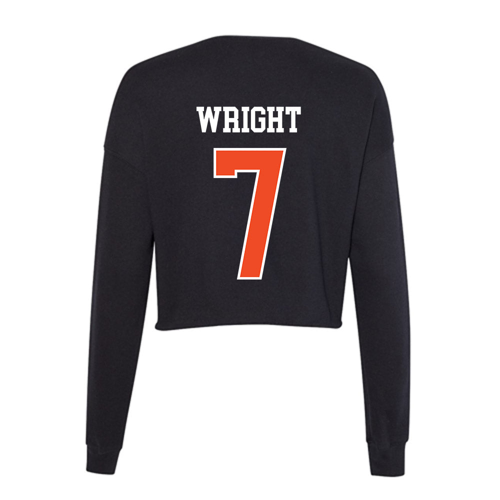 Campbell - NCAA Men's Soccer : Marco Wright - Women's Cropped Crew Fleece-1