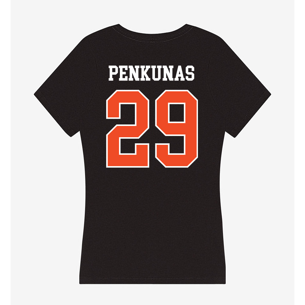 Campbell - NCAA Women's Lacrosse : Emma Penkunas - Women's V-Neck T-Shirt-1