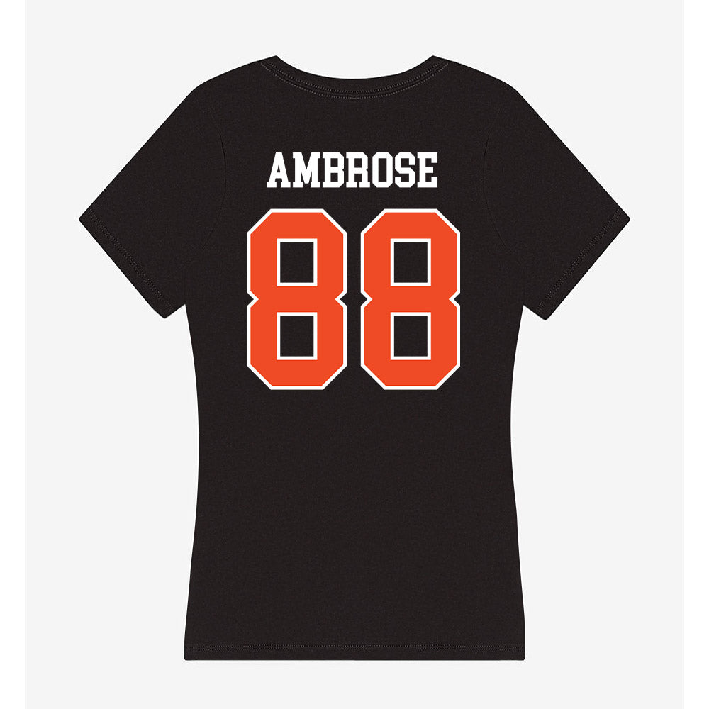 Campbell - NCAA Football : Brady Ambrose - Women's V-Neck T-Shirt-1
