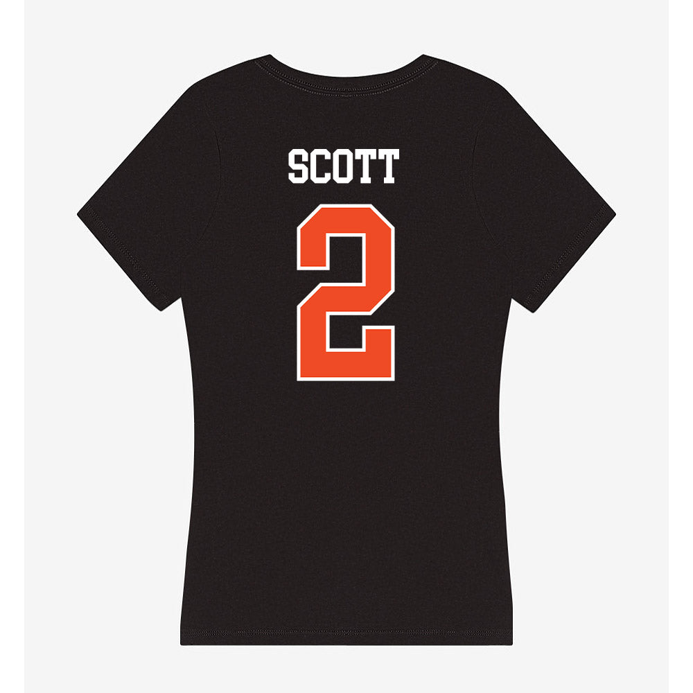 Campbell - NCAA Football : Kj Scott - Women's V-Neck T-Shirt-1