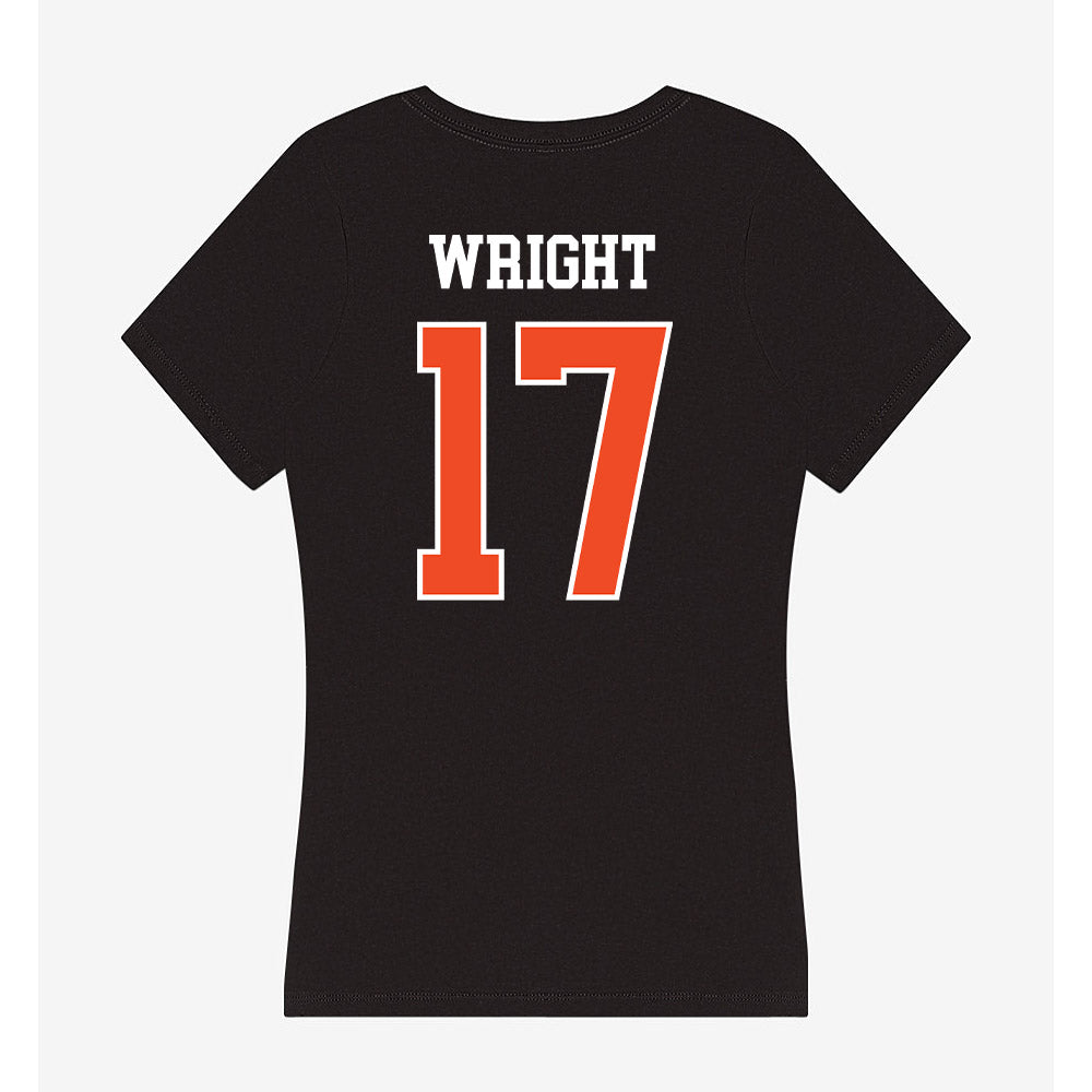 Campbell - NCAA Men's Soccer : Skyler Wright - Women's V-Neck T-Shirt-1