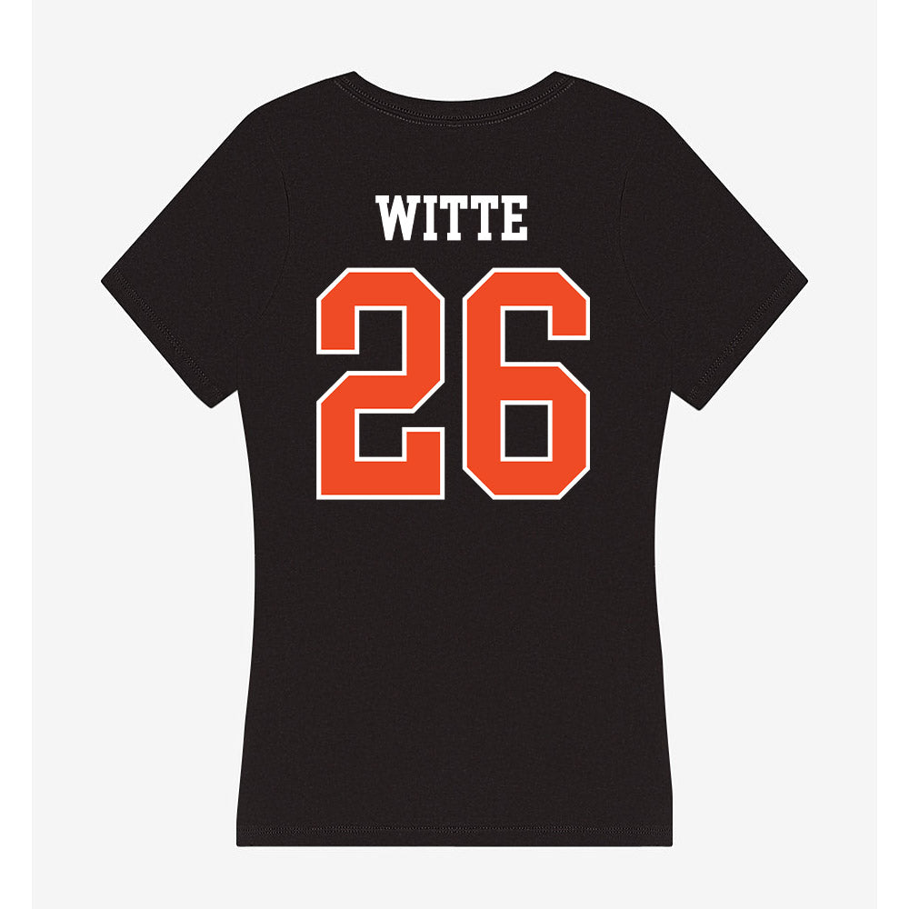 Campbell - NCAA Women's Soccer : Samantha Witte - Women's V-Neck T-Shirt-1