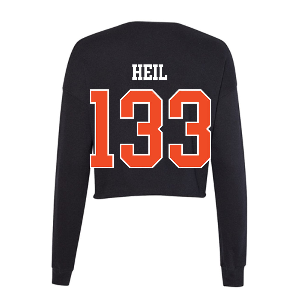 Campbell - NCAA Wrestling : Logan Heil - Women's Cropped Crew Fleece-1